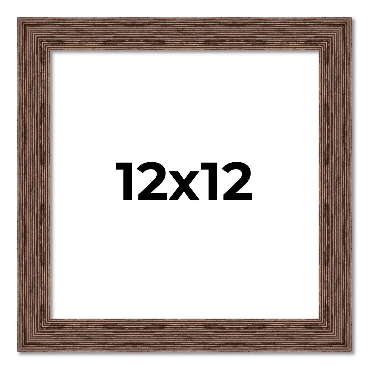 12x12 Wide Barnwood Picture Frame with UV-Resistant Acrylic & Acid Free Backing, Available in 6 Paint Finishes - Grey, Brown, White, and Black